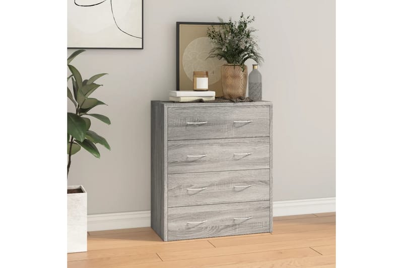 beBasic Skänk med 4 lådor 60x30,5x71 cm grå sonoma - Grey - Förvaring - Förvaringsmöbler - Sideboard & skänk