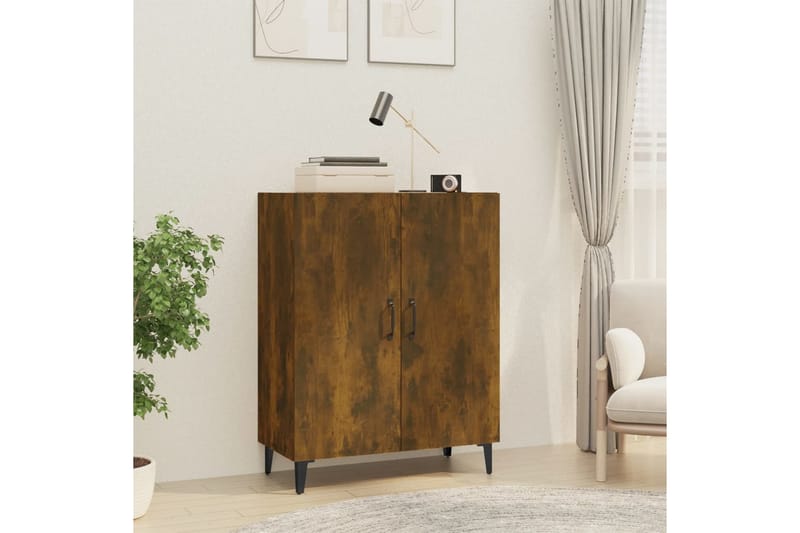 beBasic Skänk rökfärgad ek 70x34x90 cm konstruerat trä - Brown - Förvaring - Förvaringsmöbler - Sideboard & skänk