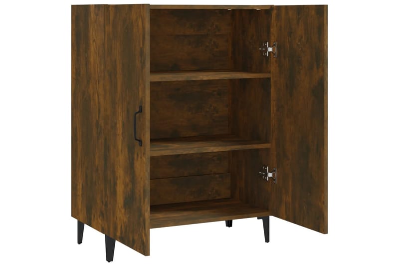 beBasic Skänk rökfärgad ek 70x34x90 cm konstruerat trä - Brown - Förvaring - Förvaringsmöbler - Sideboard & skänk