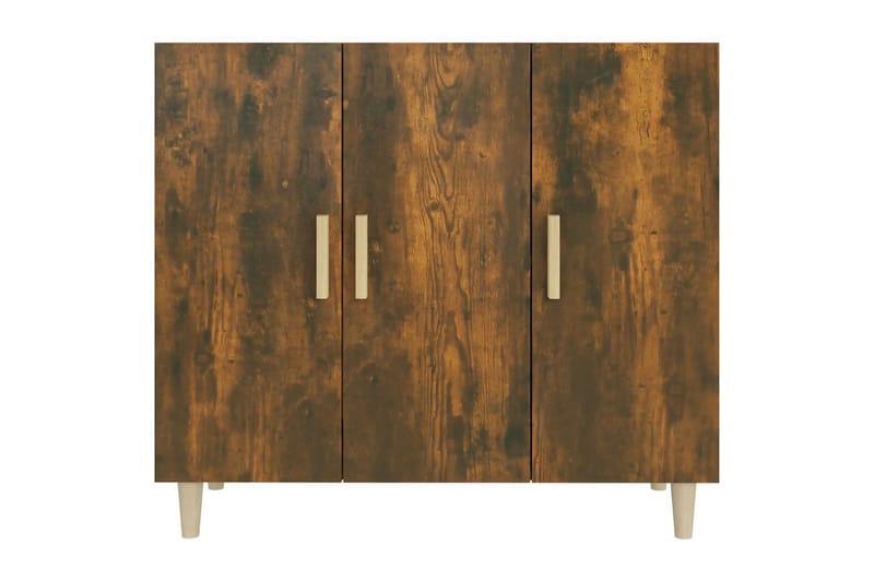 beBasic Skänk rökfärgad ek 90x34x80 cm konstruerat trä - Brown - Förvaring - Förvaringsmöbler - Sideboard & skänk