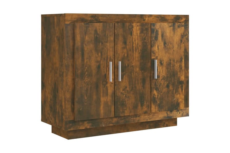 beBasic Skänk rökfärgad ek 92x35x75 cm konstruerat trä - Brown - Förvaring - Förvaringsmöbler - Sideboard & skänk