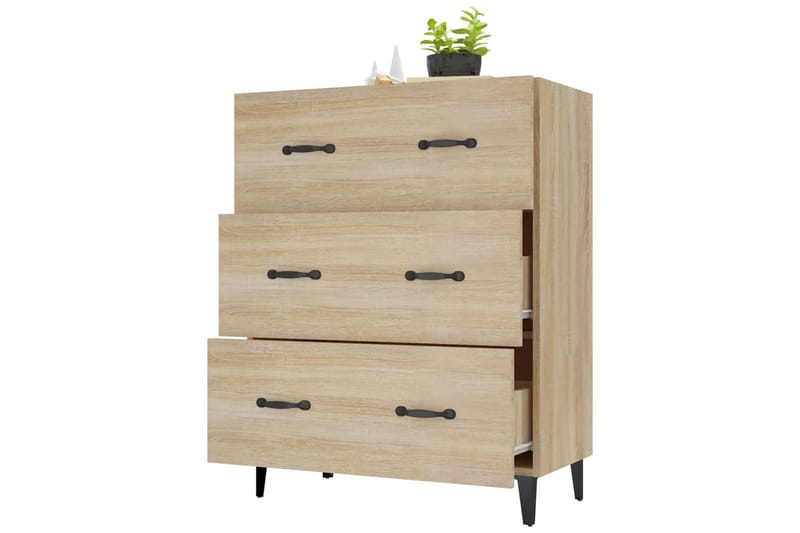 beBasic Skänk sonoma-ek 69,5x34x90 cm konstruerat trä - Brown - Förvaring - Förvaringsmöbler - Sideboard & skänk