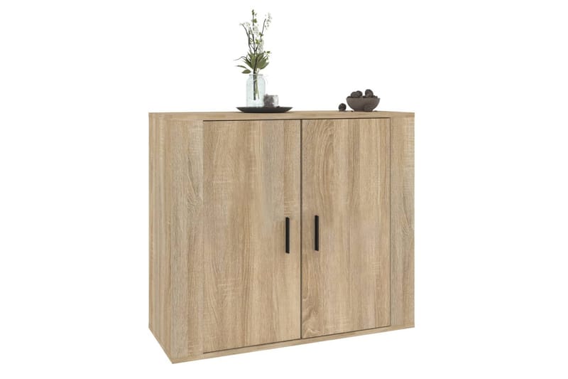 beBasic Skänk sonoma-ek 80x33x70 cm konstruerat trä - Cream - Förvaring - Förvaringsmöbler - Sideboard & skänk