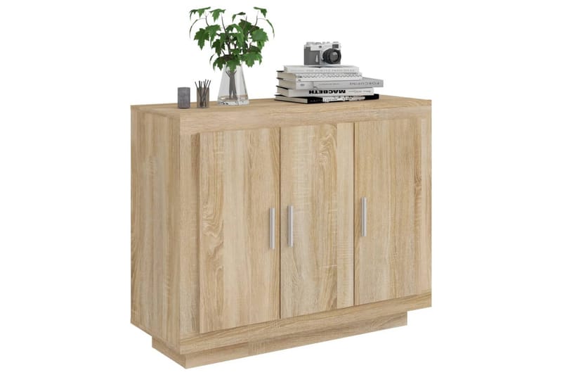 beBasic Skänk sonoma-ek 92x35x75 cm konstruerat trä - Brown - Förvaring - Förvaringsmöbler - Sideboard & skänk