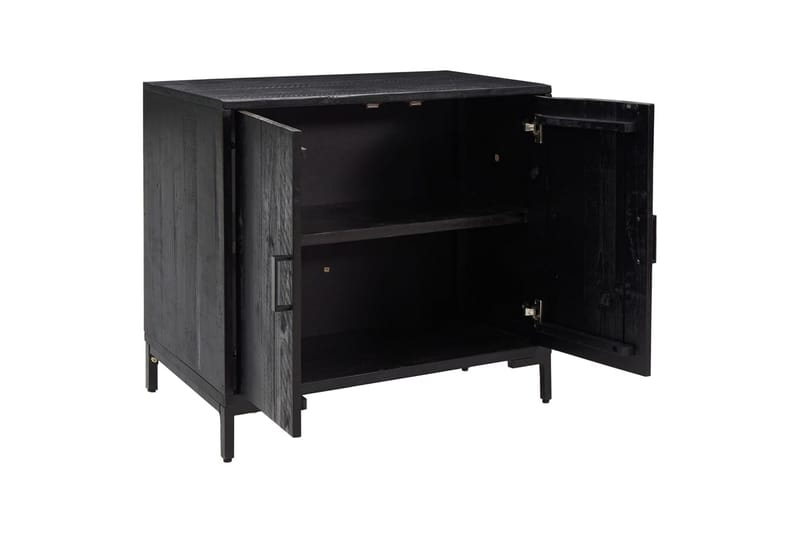 beBasic Skänk svart 75x35x70 cm massiv återvunnen furu - Black - Förvaring - Förvaringsmöbler - Sideboard & skänk