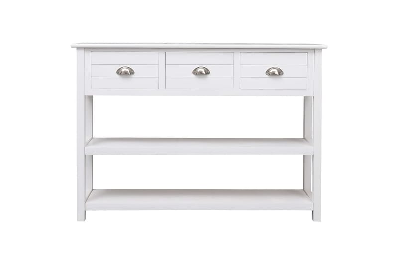 beBasic Skänk vit 108x30x76 cm massivt kejsarträ - White - Förvaring - Förvaringsmöbler - Sideboard & skänk