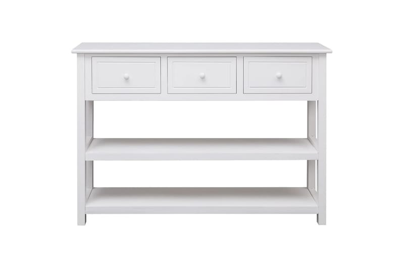 beBasic Skänk vit 108x30x76 cm massivt kejsarträ - White - Förvaring - Förvaringsmöbler - Sideboard & skänk