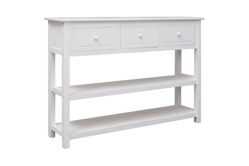 beBasic Skänk vit 108x30x76 cm massivt kejsarträ - White - Förvaring - Förvaringsmöbler - Sideboard & skänk