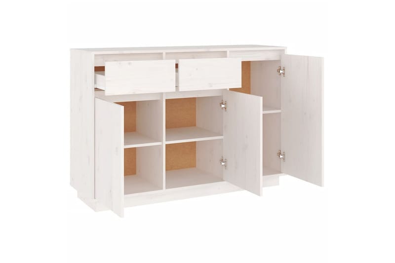 beBasic Skänk vit 110x34x75 cm massiv furu - White - Förvaring - Förvaringsmöbler - Sideboard & skänk