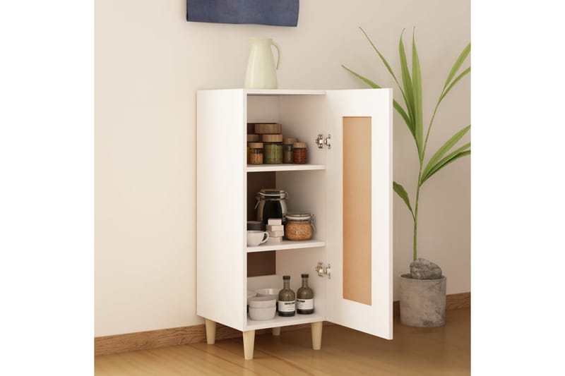 beBasic Skänk vit 34,5x34x90 cm konstruerat trä - White - Förvaring - Förvaringsmöbler - Sideboard & skänk