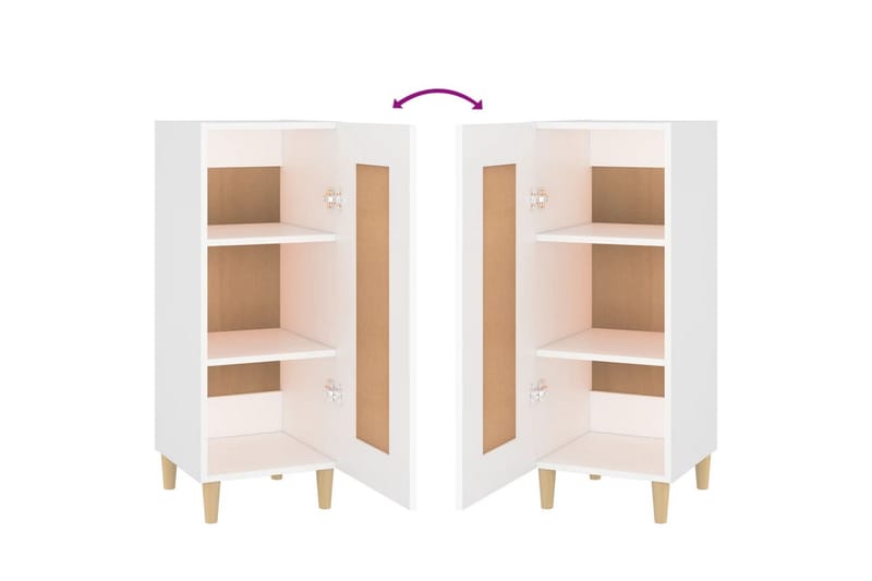 beBasic Skänk vit 34,5x34x90 cm konstruerat trä - White - Förvaring - Förvaringsmöbler - Sideboard & skänk