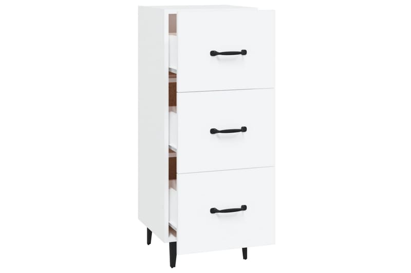 beBasic Skänk vit 34,5x34x90 cm konstruerat trä - White - Förvaring - Förvaringsmöbler - Sideboard & skänk