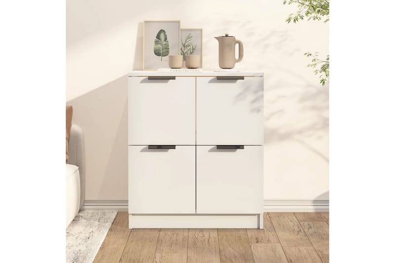 beBasic Skänk vit 60x30x70 cm konstruerat trä - White - Förvaring - Förvaringsmöbler - Sideboard & skänk