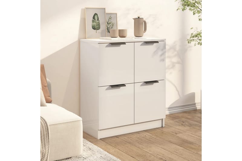 beBasic Skänk vit 60x30x70 cm konstruerat trä - White - Förvaring - Förvaringsmöbler - Sideboard & skänk