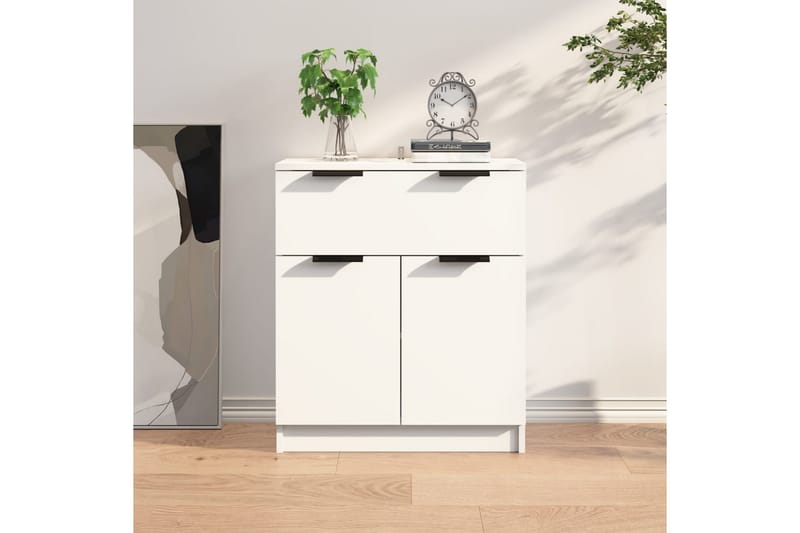 beBasic Skänk vit 60x30x70 cm konstruerat trä - White - Förvaring - Förvaringsmöbler - Sideboard & skänk