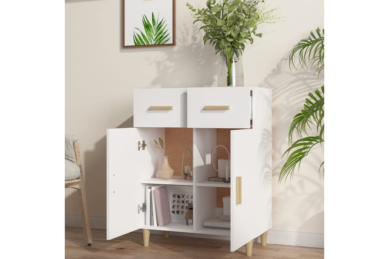 beBasic Skänk vit 69,5x34x89 cm konstruerat trä - White - Förvaring - Förvaringsmöbler - Sideboard & skänk