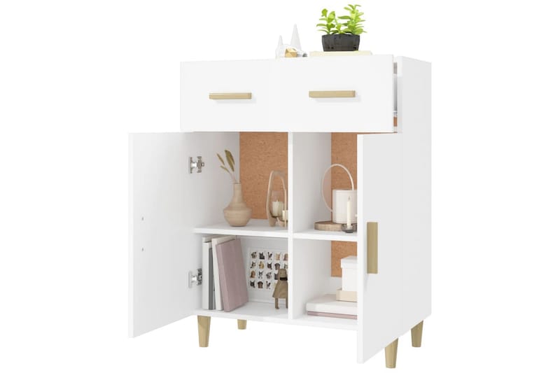 beBasic Skänk vit 69,5x34x89 cm konstruerat trä - White - Förvaring - Förvaringsmöbler - Sideboard & skänk