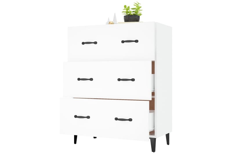 beBasic Skänk vit 69,5x34x90 cm konstruerat trä - White - Förvaring - Förvaringsmöbler - Sideboard & skänk