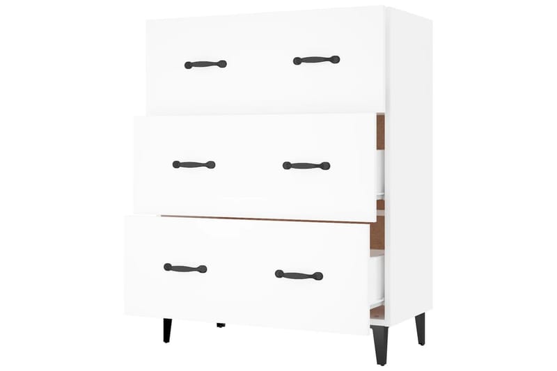 beBasic Skänk vit 69,5x34x90 cm konstruerat trä - White - Förvaring - Förvaringsmöbler - Sideboard & skänk