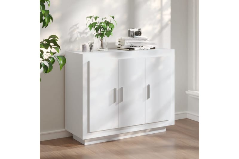 beBasic Skänk vit 92x35x75 cm konstruerat trä - White - Sideboard & skänk