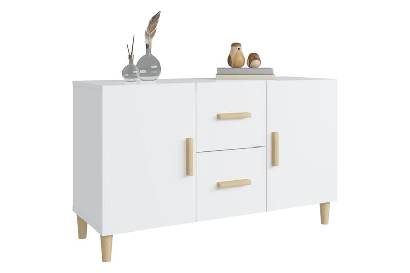 beBasic Skänk vit högglans 100x36x60 cm konstruerat trä - White - Förvaring - Förvaringsmöbler - Sideboard & skänk