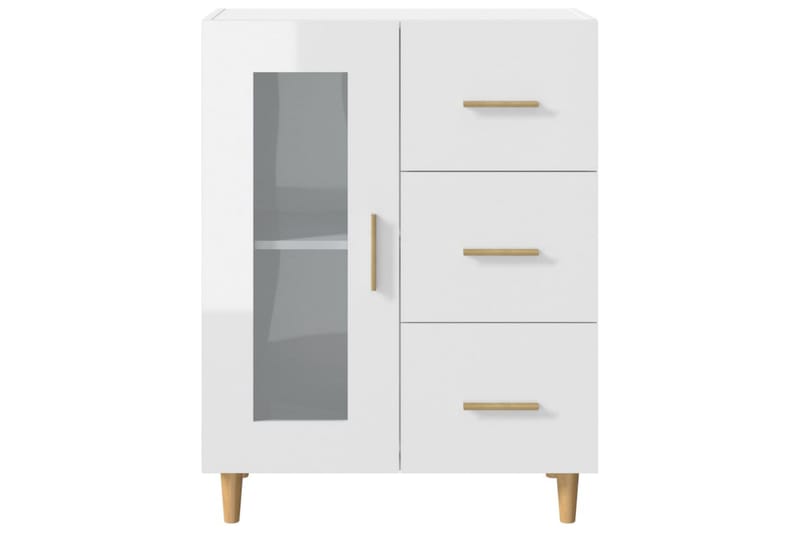 beBasic Skänk vit högglans 69,5x34x90 cm konstruerat trä - White - Förvaring - Förvaringsmöbler - Sideboard & skänk