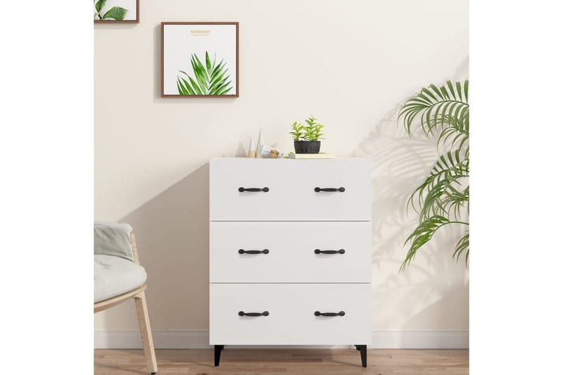 beBasic Skänk vit högglans 69,5x34x90 cm konstruerat trä - White - Förvaring - Förvaringsmöbler - Sideboard & skänk