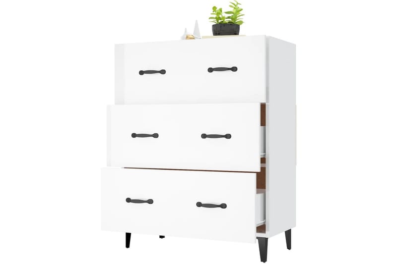 beBasic Skänk vit högglans 69,5x34x90 cm konstruerat trä - White - Förvaring - Förvaringsmöbler - Sideboard & skänk