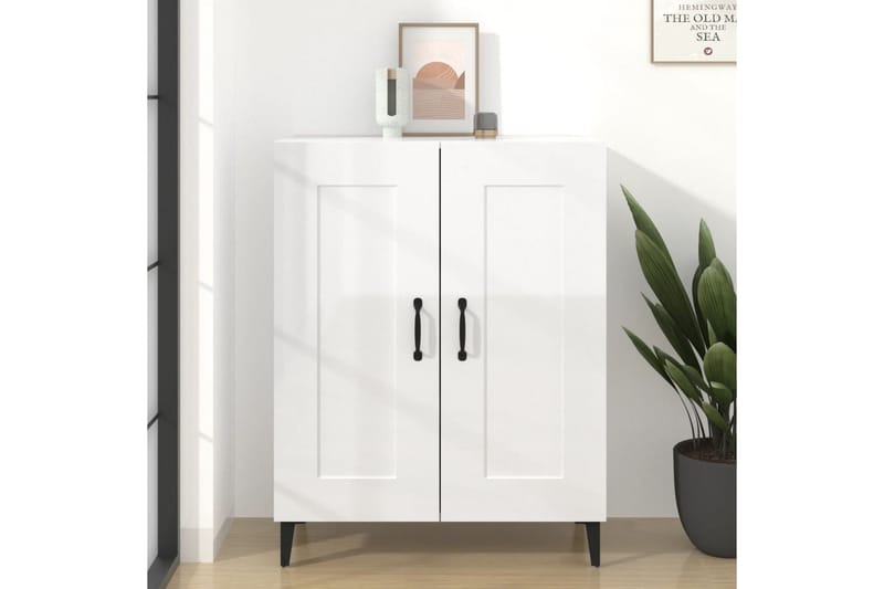 beBasic Skänk vit högglans 69,5x34x90 cm konstruerat trä - White - Förvaring - Förvaringsmöbler - Sideboard & skänk