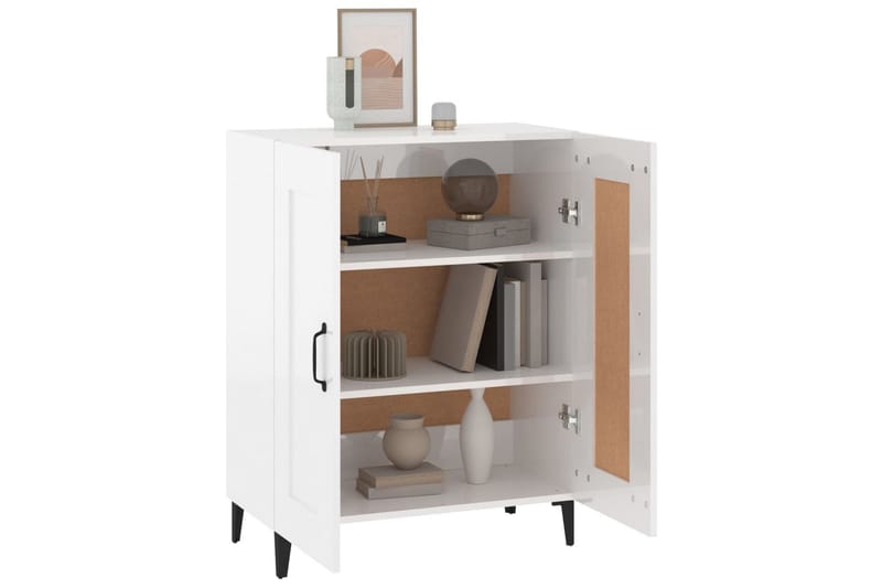 beBasic Skänk vit högglans 69,5x34x90 cm konstruerat trä - White - Förvaring - Förvaringsmöbler - Sideboard & skänk