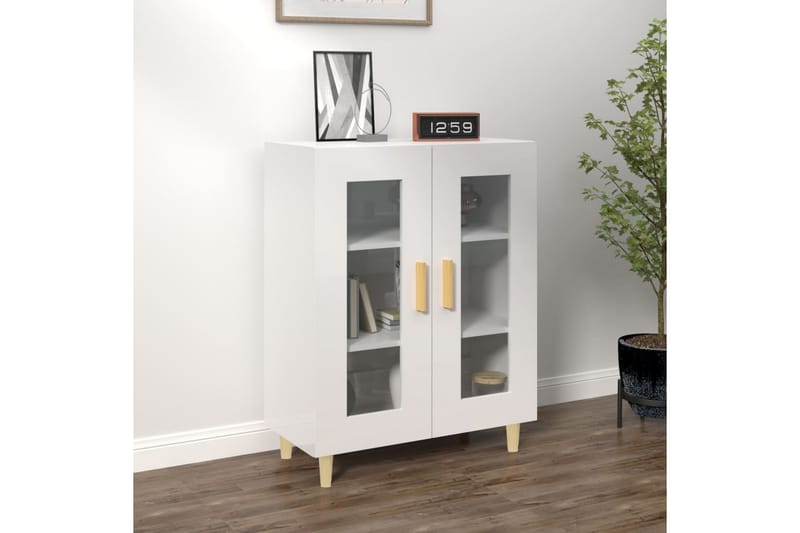 beBasic Skänk vit högglans 69,5x34x90 cm konstruerat trä - White - Förvaring - Förvaringsmöbler - Sideboard & skänk