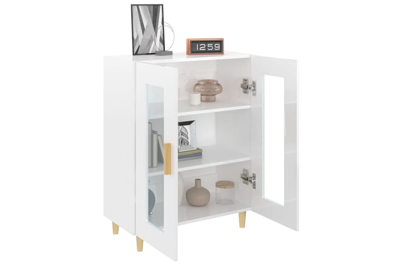 beBasic Skänk vit högglans 69,5x34x90 cm konstruerat trä - White - Förvaring - Förvaringsmöbler - Sideboard & skänk