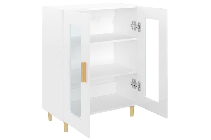 beBasic Skänk vit högglans 69,5x34x90 cm konstruerat trä - White - Förvaring - Förvaringsmöbler - Sideboard & skänk