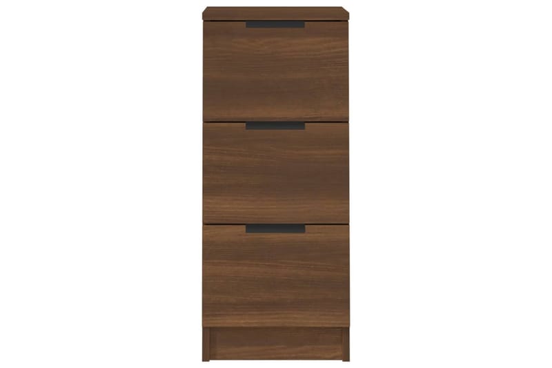 beBasic Skänkar 2 st brun ek 30x30x70 cm konstruerat trä - Brown - Förvaring - Förvaringsmöbler - Sideboard & skänk