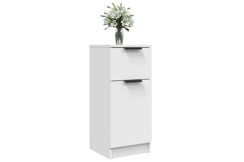 beBasic Skänkar 2 st vit 30x30x70 cm konstruerat trä - White - Förvaring - Förvaringsmöbler - Sideboard & skänk