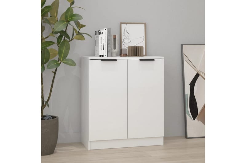 beBasic Skänkskåp vit högglans 60x30x70 cm konstruerat trä - White - Förvaring - Förvaringsmöbler - Sideboard & skänk