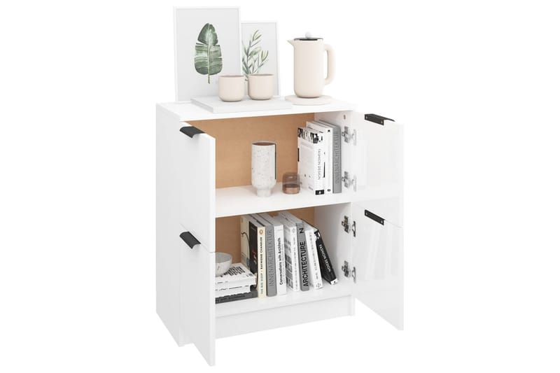 beBasic Skänkskåp vit högglans 60x30x70 cm konstruerat trä - White - Förvaring - Förvaringsmöbler - Sideboard & skänk