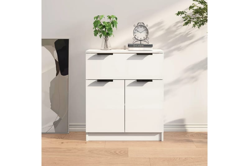 beBasic Skänkskåp vit högglans 60x30x70 cm konstruerat trä - White - Förvaring - Förvaringsmöbler - Sideboard & skänk