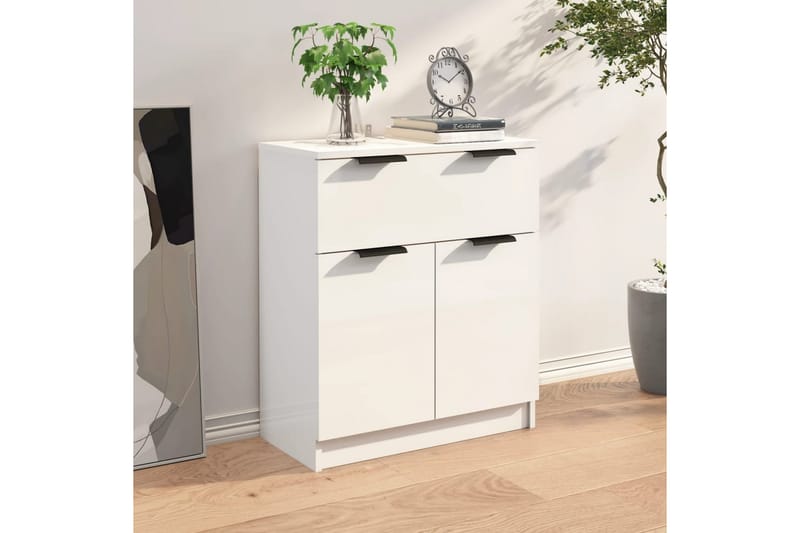 beBasic Skänkskåp vit högglans 60x30x70 cm konstruerat trä - White - Förvaring - Förvaringsmöbler - Sideboard & skänk