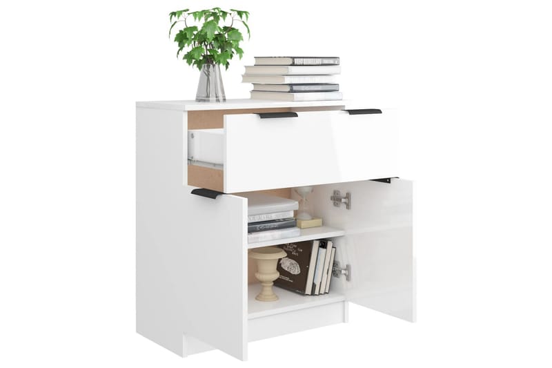 beBasic Skänkskåp vit högglans 60x30x70 cm konstruerat trä - White - Förvaring - Förvaringsmöbler - Sideboard & skänk