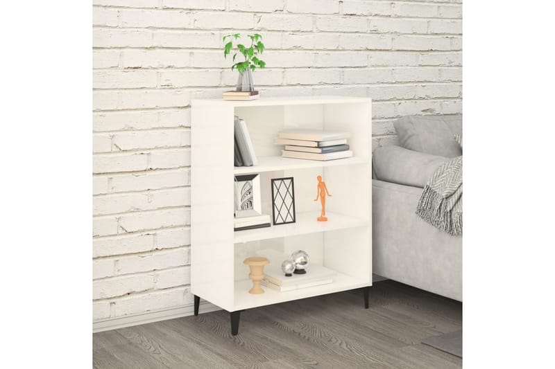 beBasic Skänkskåp vit högglans 69,5x32,5x90 cm konstruerat trä - White - Förvaring - Förvaringsmöbler - Sideboard & skänk