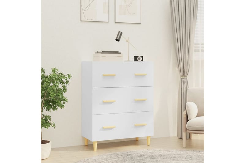 beBasic Skänkskåp vit högglans 70x34x90 cm konstruerat trä - White - Förvaring - Förvaringsmöbler - Sideboard & skänk