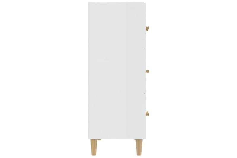 beBasic Skänkskåp vit högglans 70x34x90 cm konstruerat trä - White - Förvaring - Förvaringsmöbler - Sideboard & skänk