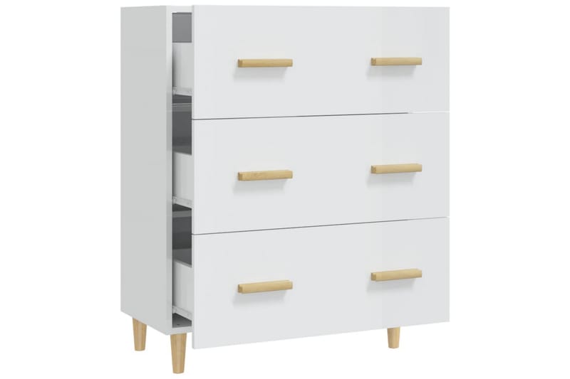 beBasic Skänkskåp vit högglans 70x34x90 cm konstruerat trä - White - Förvaring - Förvaringsmöbler - Sideboard & skänk