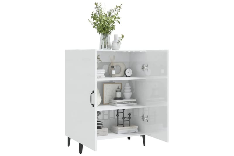 beBasic Skänkskåp vit högglans 70x34x90 cm konstruerat trä - White - Förvaring - Förvaringsmöbler - Sideboard & skänk