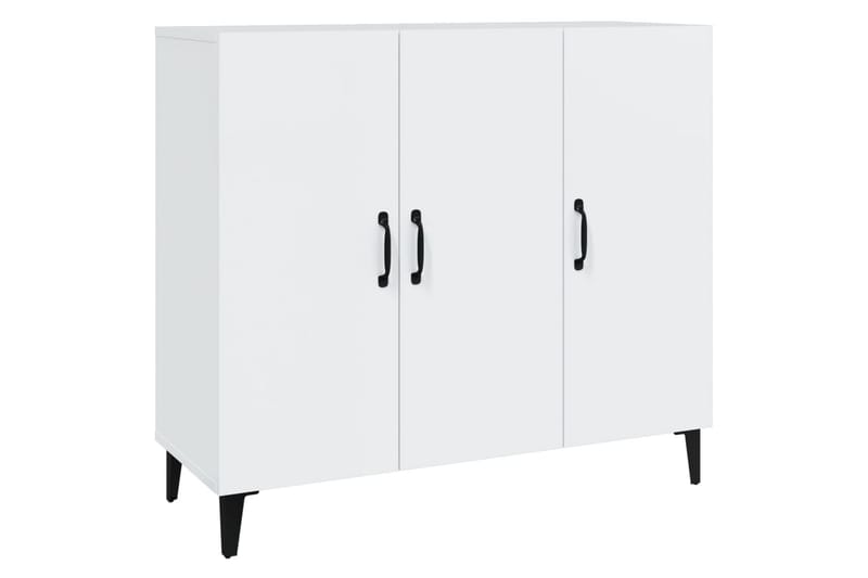 beBasic Skänkskåp vit högglans 90x34x80 cm konstruerat trä - White - Förvaring - Förvaringsmöbler - Sideboard & skänk