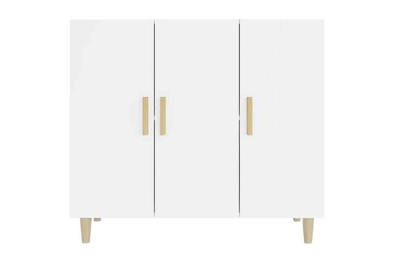 beBasic Skänkskåp vit högglans 90x34x80 cm konstruerat trä - White - Förvaring - Förvaringsmöbler - Sideboard & skänk