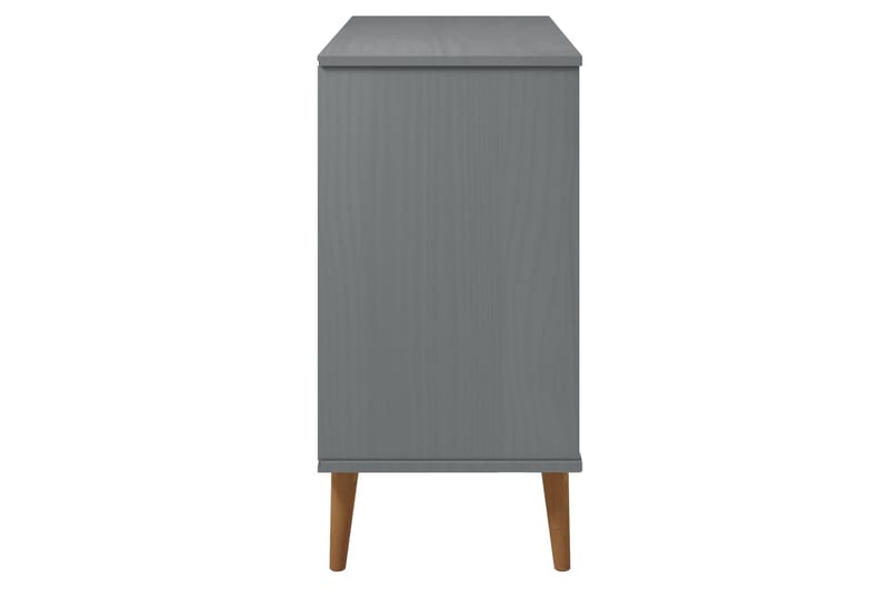 beBasic Skåp grå 90x40x80 cm massiv furu - Grey - Förvaring - Förvaringsmöbler - Sideboard & skänk