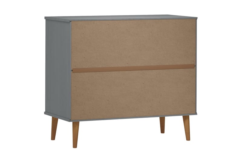 beBasic Skåp grå 90x40x80 cm massiv furu - Grey - Förvaring - Förvaringsmöbler - Sideboard & skänk