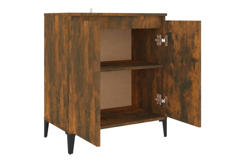 beBasic Skåp rökfärgad ek 60x35x70 cm konstruerat trä - Brown - Förvaring - Förvaringsmöbler - Sideboard & skänk